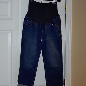 Old Navy full panel maternity capri cropped  jeans Sz 8  NWOT